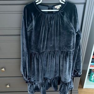 Girls Velour Holiday Dress